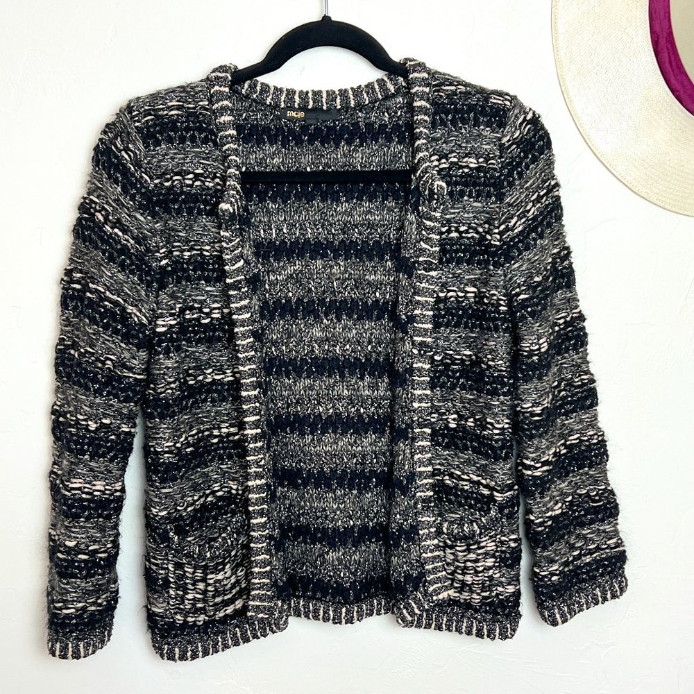 Maje Woven Cropped Jacket Size 1